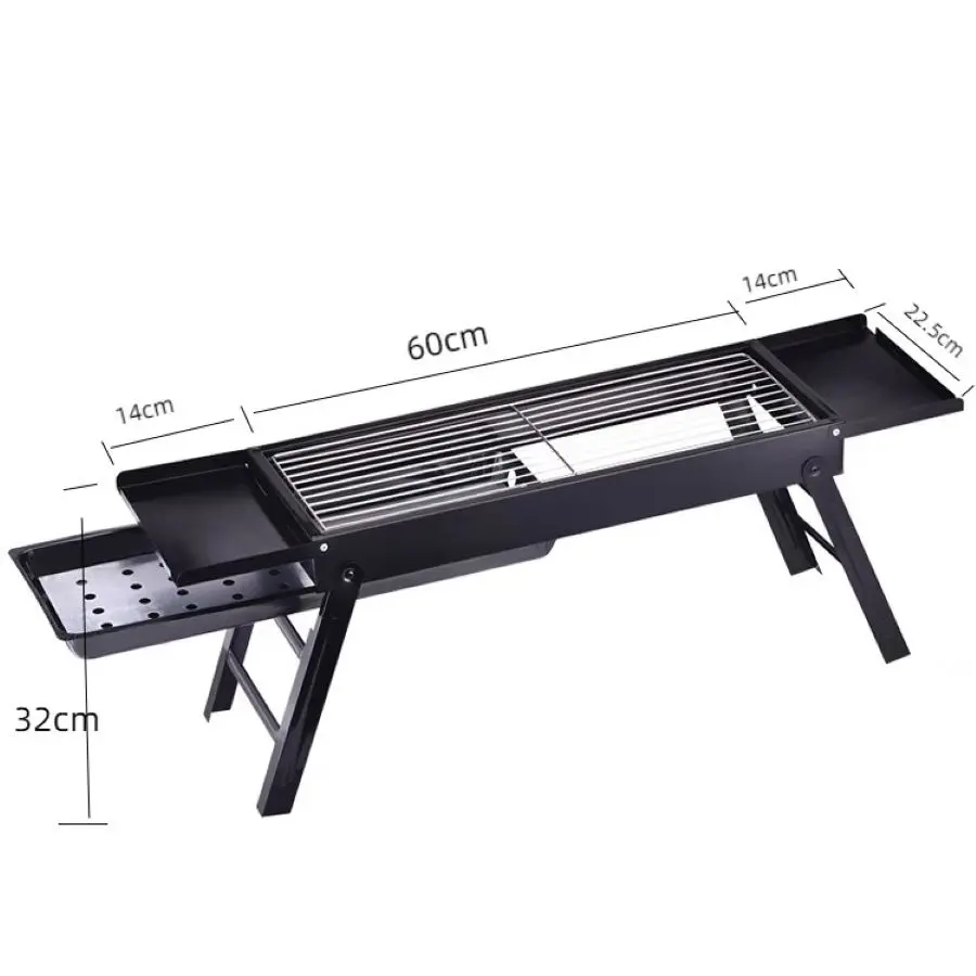 【Christmas 50％off】 Stainless Steel Portable Folding BBQ Grill for Home Use - Compact Outdoor Charcoal Grill with Full Set