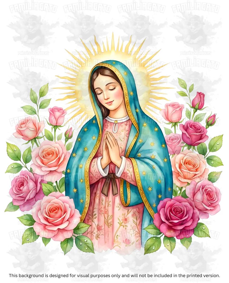Virgen de Guadalupe #2 DTF Transfer, Specialty DIY Craft Supplies