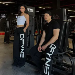 Dfyne loose-fitting sweatpants, jogger pants, unisex, wide-leg pants for all seasons