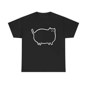 Men's cute cat graphic Graphic T-Shirt - Short Sleeve Crew Neck Regular Fit Casual Wear | Soft & Breathable Fabric, Durable Print, Everyday Comfort, Machine Washable, minimalist casual wear with simple and playful design