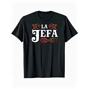 The Boss Men's T-Shirt |   Boss in Spanish Funny Mexican Quote, Casual & Sporty, Black with Red & Green Graphics, Crew Neck, Short Sleeve, Machine Washable, Perfect for All-season Wear