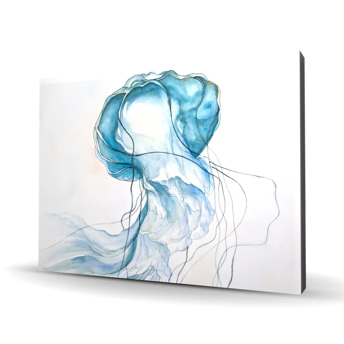 360 stand High-Def Vibrant Ocean Life Moving Jellyfish Wall Art Print, 36x48 in. Artistic Decorative Artwork for Living Room Home Decoration, Aquatic Wall Arts, Beach-Themed Wall Arts