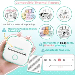 Pocket Sticker Maker - Portable Thermal Printing Machine compact thermal printing machine designed for creating custom stickers on the go.