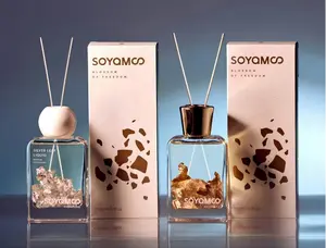 150ML Reed Diffuser Set Gold Foil Silver Foil Home Fragrance Odor Eliminator Air Freshener