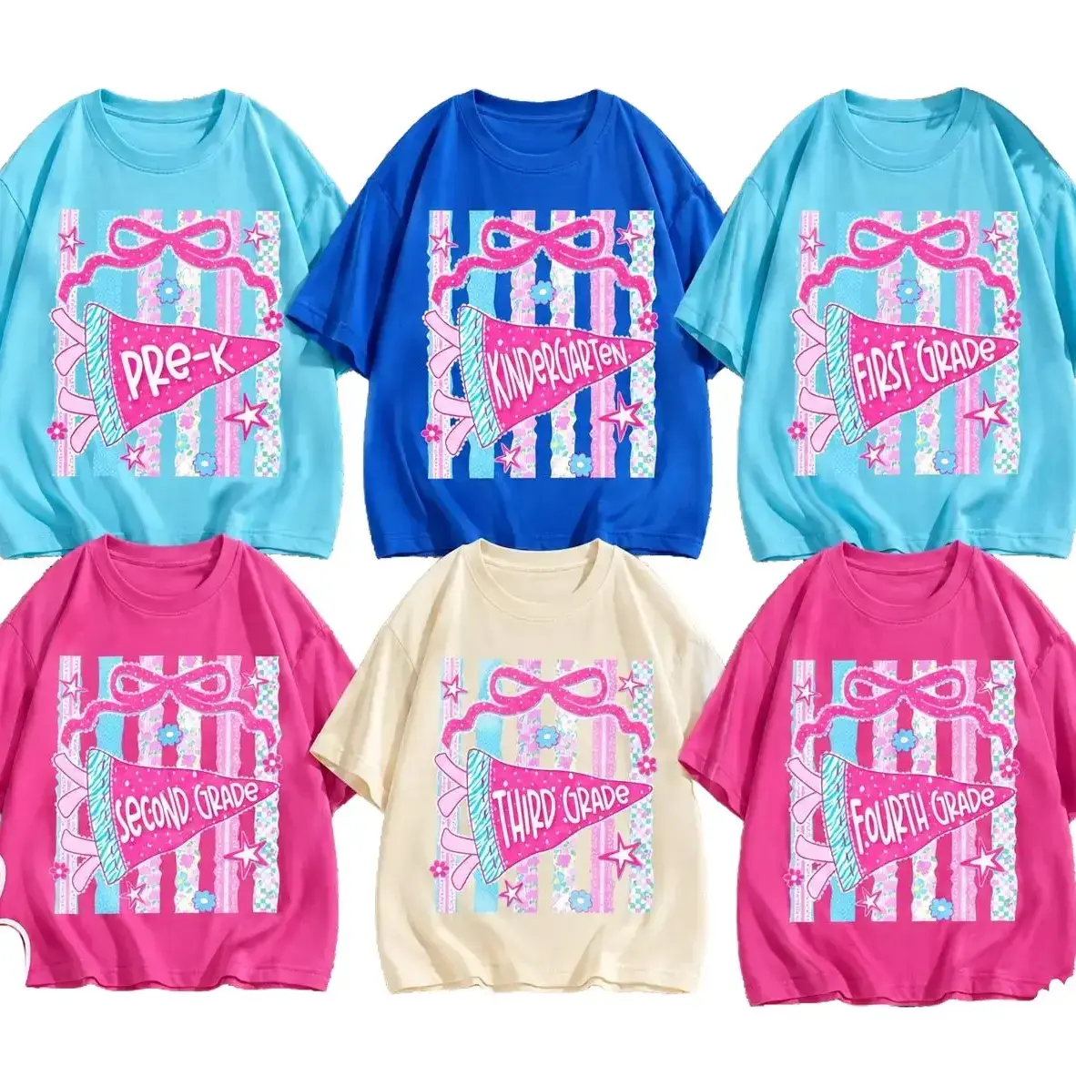Comfort Colors Back to School Grade Shirt, Cute Pre K Kindergarten First Second Third Fourth Grade Tee, Retro School Graphic Shirt, Colorful Teacher Student Outfit - Philip82
