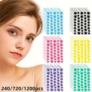 240/720/1200pcs 6-Color Rainbow Gentle Acne Patches – Multi-Color Cute Blemish Cover Stickers, Skin-Friendly Spot Protection, Lightweight Daily Facial Care & Creative Makeup Decoration