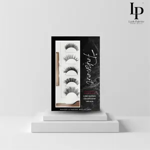 Lashpalette 5 style 5 pairs of popular false DIY Extensions eyelashes, GAZE, ALLURE, SIREN, LUXE, ENVY Makeup KIT, cat-eye, natural look, sexy look, long dramatic faux strip lashes