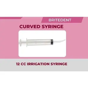 Curved Irrigation Syringes: 12cc With Tips-Disposable (50 Pcs/Bag)