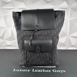Pre-owned DIOR 1 Backpacks Black Oblique Motion Backpack