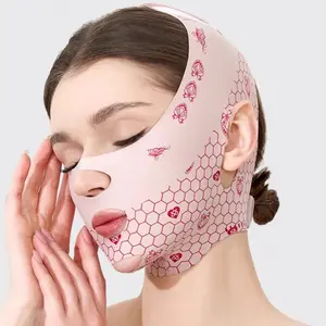 Full Face Management, with Integrated Compression Zone, Cool and Refreshing Sense during the Day and at Night, Unisex Design, Improved V-Shaped Contour Shaping Mask, Malone Color Series, Solid Color Highlights Mature Elegant.