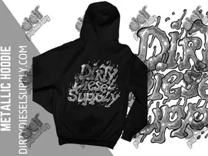 Dirty Diesel Supply Metallic Hoodie Sweatshirt Pullover Menswear