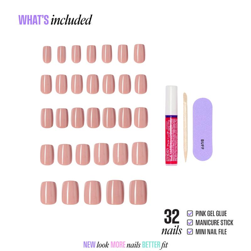 KISS CORE Color Press On Glue Nails - Embullience