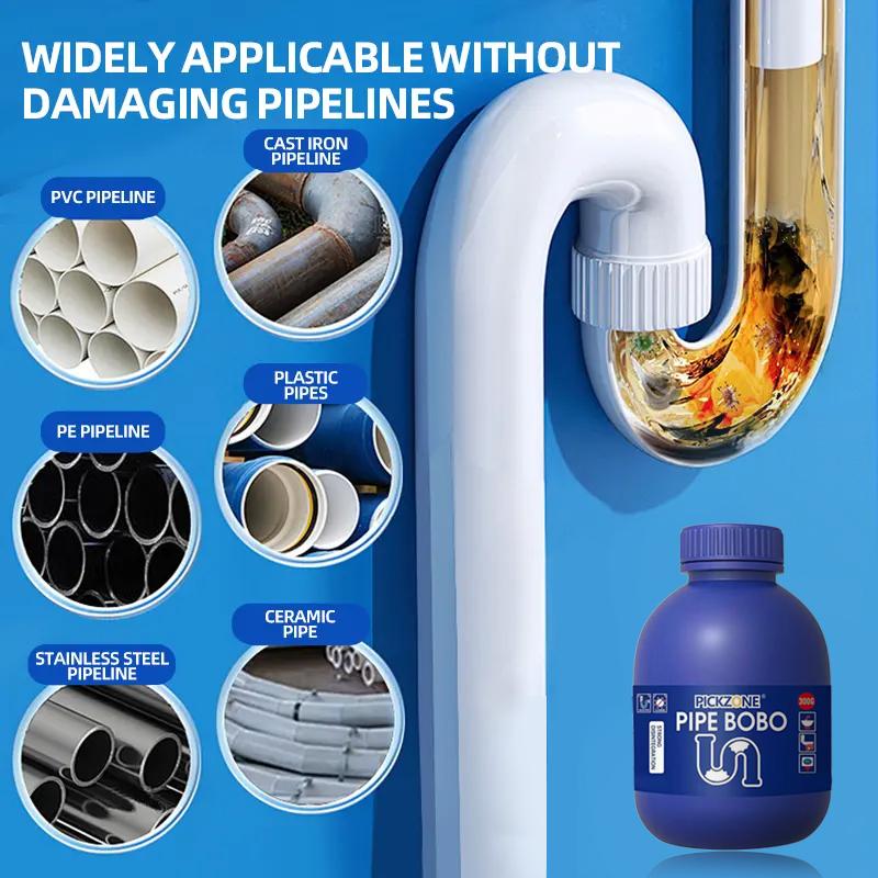 PICKZONE PIPE BOBO Drain Unclogger for Kitchen Shower & Tub Drains Safe for All Pipes Fast Acting Household Formula All Purpose Cleaner Garbage Disposal Cleaner