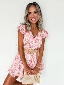 Petal And Ivy Floral Tie Waist Mini Dress