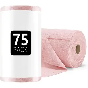 50 / 75 Pack Split Wipe Microfiber Cleaning Cloth Roll Soft Microfiber Cloth Tear Away Towels Reusable Washable Scratch-Free Ultra Absorbent Dish Rags for Car Home Garage Shop
