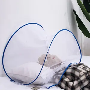 Mini Foldable Head Net for Camping and Travel - Lightweight Mosquito Protection Face Net  Polyester Mesh Mosquito Netting