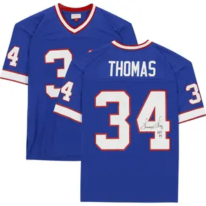 Thurman Thomas Buffalo Bills Autographed Mitchell & Ness Blue Replica Jersey with "HOF 2007" Inscription - Fanatics Authentic Certified - NFL Memorabilia