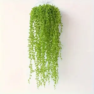 5 Pcs Artificial Nandina Bamboo Hanging Plants, Realistic Faux Greenery Vines, Fake Bamboo Leaves Garland for Home Decor, Wall Decoration, Indoor Outdoor Ornaments