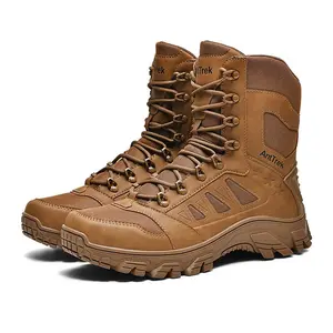 Men's Outdoor Field Training Combat Boots Comfortable Cushioning Non-Slip Boots Ground Grip Stable Fashion Boots Snow Boots Hiking Boots Suitable for Autumn and Winter