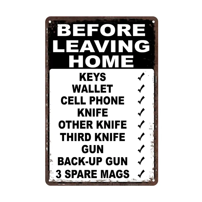 8"x12" Rectangular Universal Aluminum Rustic Farmhouse Hanging Sign - Durable Iconic Metal Plaque, Pre-Drilled Holes, Entryway Reminder, Birthday Family Gift, Indoor Decor Supply