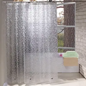 Shower Curtain Liner 78inches Long, 5 Magnets Shower Liner for Bathroom Shower Curtain 72 X 78 inch Heavy Duty Waterproof Thick EVA, Cobblestone