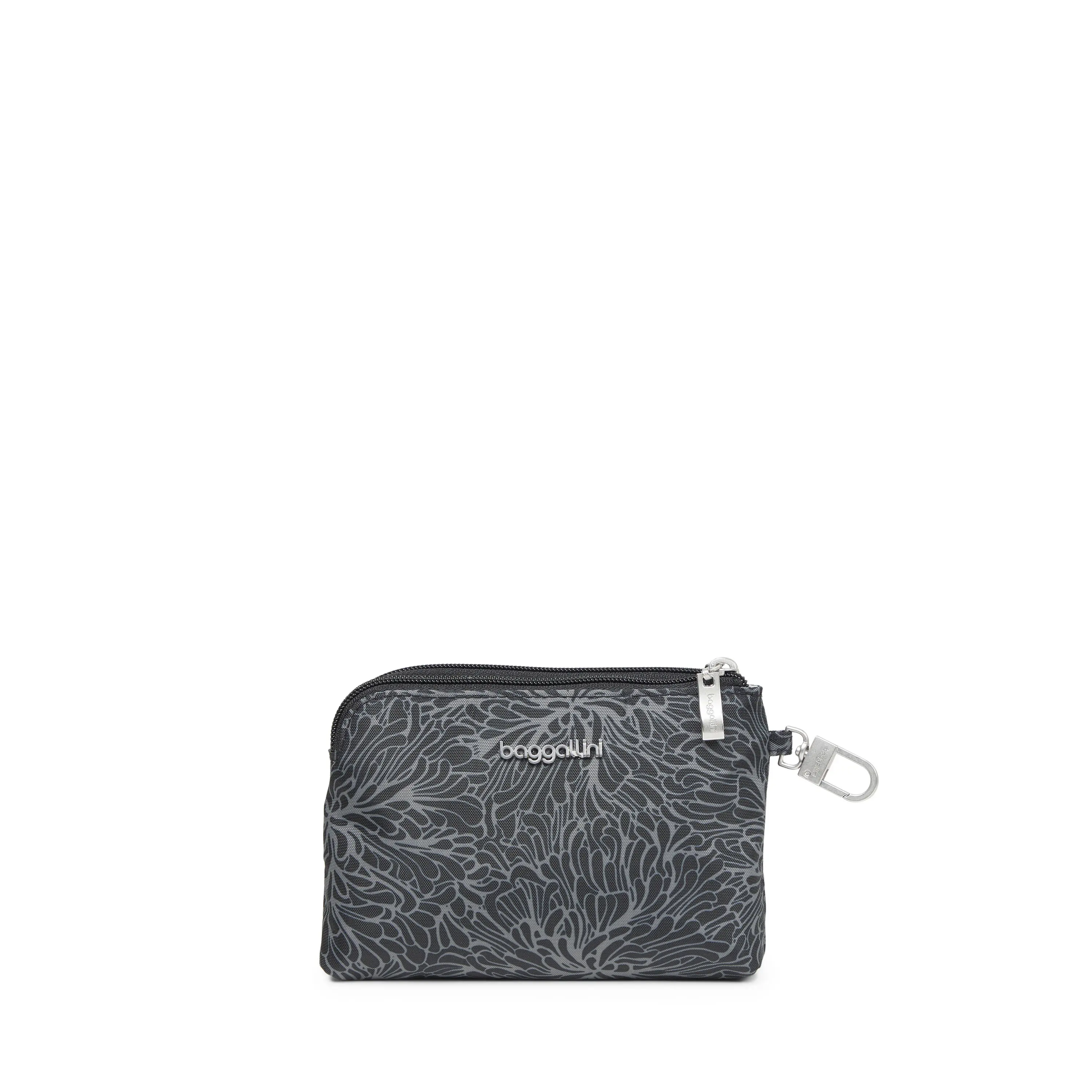 Baggallini On the Go Compact Zip Pouch - Lightweight Water-Resistant Commuter Purse with RFID Protection