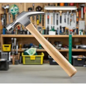 Drop-Forged Steel Hammer - Anti-Vibration Wood Handle for DIY and Woodworking - 16-Ounce Claw Tool - Ergonomic Grip for Precision Striking - Durable Construction for Home Projects repair  tools rubber mallet steel design framing  hammer