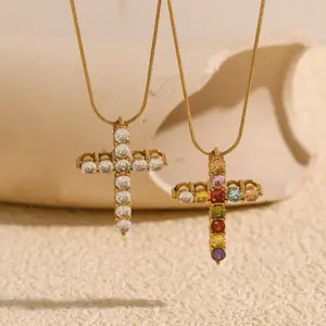 New Arrival Chunky Cross Necklace#Fashion necklace#INS style jewelry#Cross necklace#Titanium steel necklace#Same style for men and women#Versatile accessories#Trendy accessories#Summer new products#Light luxury accessories#Gift recommendation