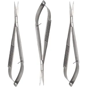 5.5  Scissors Straight Set of 3 Micro thread cutting embroidery/Extra Sharp Squeeze Scissors for ENT Eye Skin Dental and Veterinary Surgeon/Spring Action micro scissors