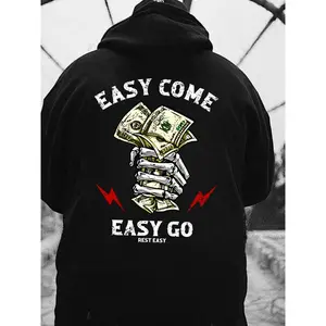 Easy Come Easy Go Hoodie & T Shirt – Skull Hand Money Graphic Streetwear