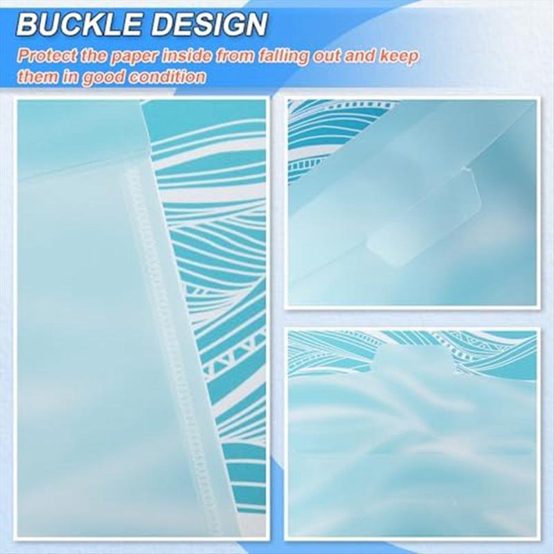 12 x 12 Scrapbook Paper Storage Bag with Buckle Design, Clear Paper Storage Bag for Storing Scrapbook Paper, Vinyl Paper for Christmas New Year Home Use