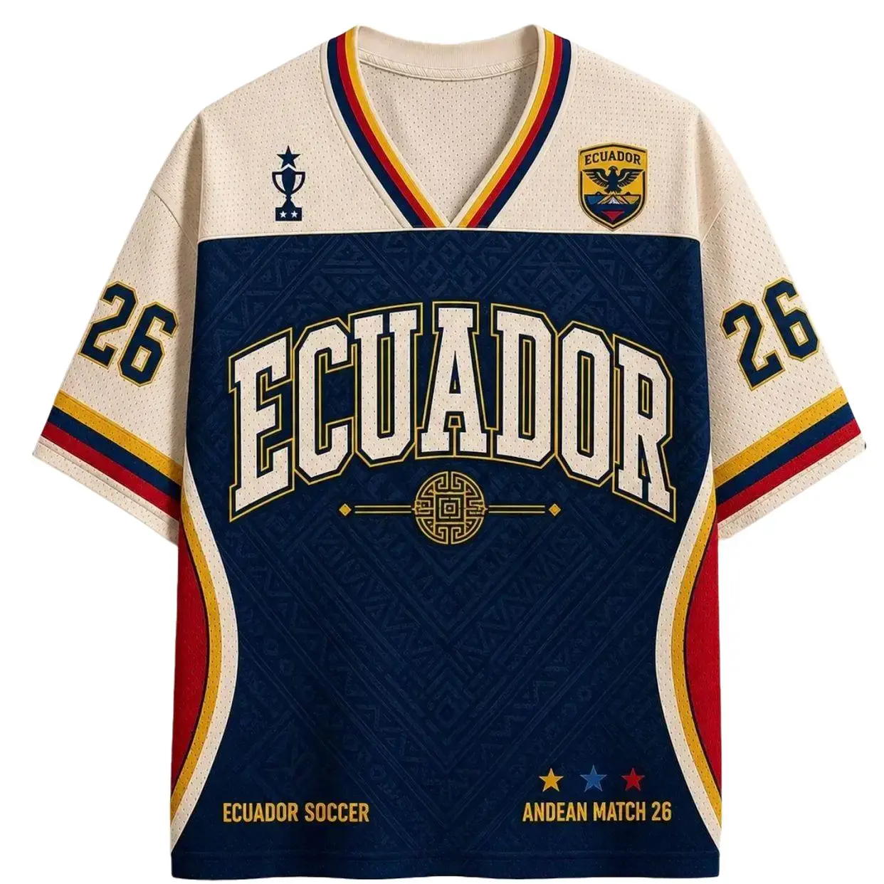 Ecuador Soccer Jersey, Ecuador Football Fan Shirt, Andean Match 26 Game Day Tee, Ecuador Jersey Top, Soccer Fan Gift