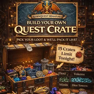 Build Your Own Quest Crate | 3D Printed Fantasy Miniatures, Dragons & Dice Towers | Pick Your Items Live