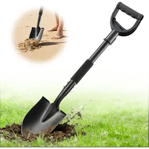 Garden Shovels for Digging, 31 Inch Small Shovel, Heavy Duty Metal Digging Shovel with D-Handle Grip, Short Kids Shovels for Digging, Mini Spade Shovel for Gardening, Camping, Beach, Car, Snow Removal