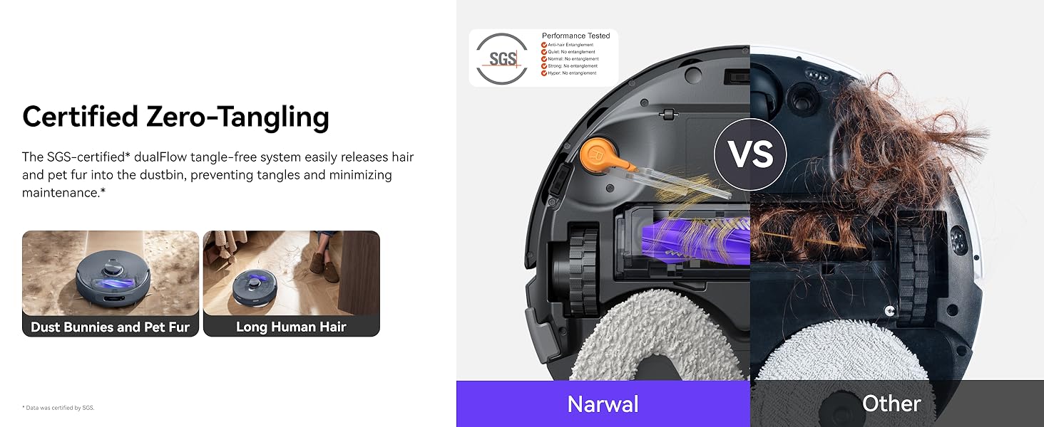 NARWAL Freo Z10 Ultra Robot Vacuum and Mop Combo, Dual RGB Cameras and Chips, AI Avoidance, 8N Corner to Edge Deep Cleaning, Dry-Wet Separation, 18000Pa, Hot Water Wash & Self-Emptying, Gray