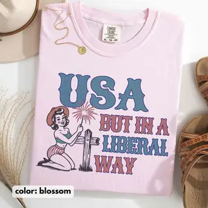 Liberal 4th of July Shirt, 250th Anniversary Shirt, America 250 Comfort Colors Tee, Liberal Patriotic , Anti Trump Tee