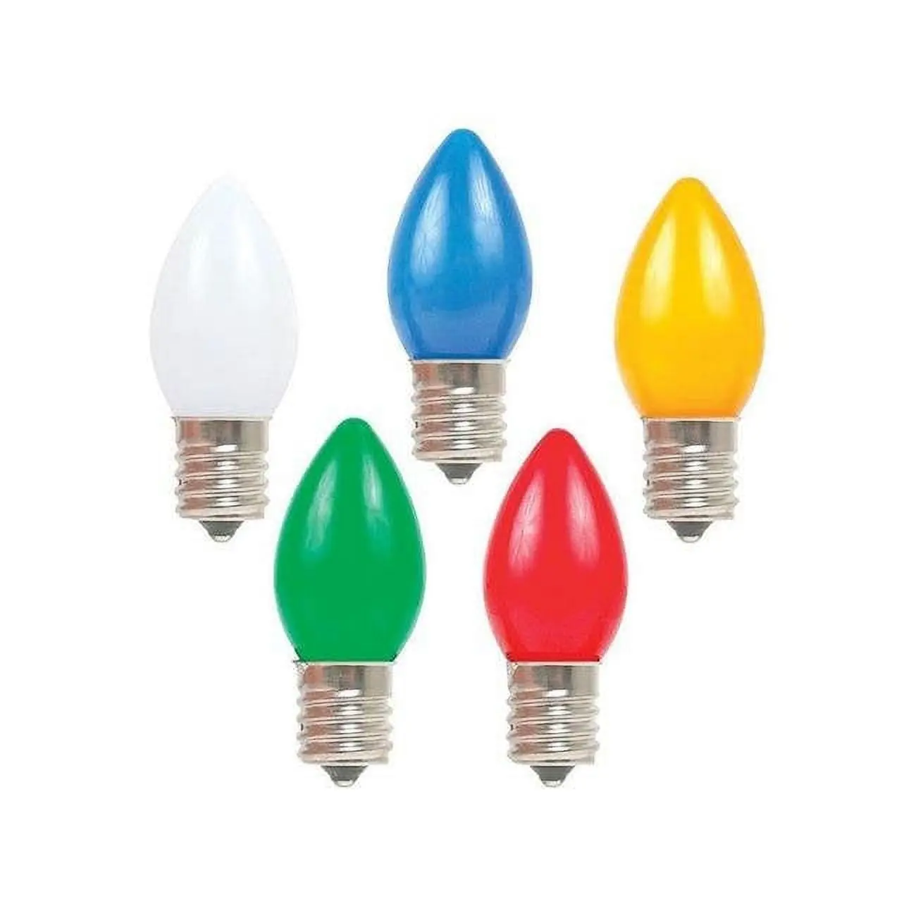 Holiday Bright Lights 9760992 C7 Christmas Light Bulbs, Multi Color, 1 in. 25 Lights