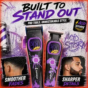 SUPRENT AcidStorm Pro Hair Clipper & Trimmer Set | 8500 RPM & Blue MIM Blades summerwins