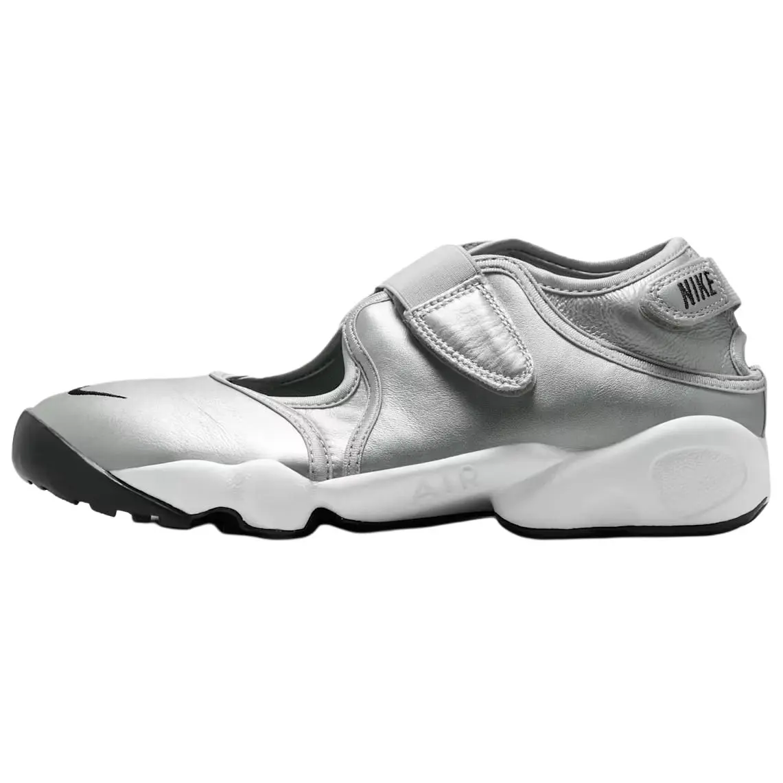 Nike Air Rift Premium 'Metallic Silver Sail' Women's Velcro Closure Round Toe All Seasons Casual Shoes, Sneaker, Sports Shoes, Footwear, Athletic, Walking Shoes, Training