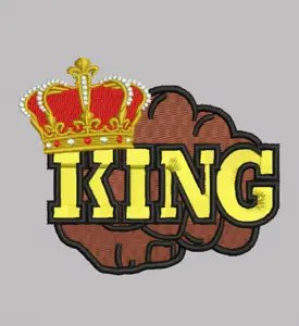 Empowerment Embroidered Patch - King Fist with Crown 3.5 x 3