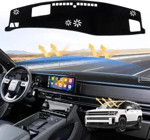 KUST Dash Cover Compatible with 2024 2025 Hyundai Santa Fe MX5 Accessories Dashboard Cover Mat Non-Slip Carpet Sunshield Glare UV Rays Protector (with HUD)