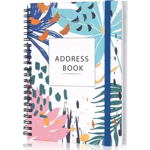 Address and Password Book with Alphabetical Tabs Hardcover Spiral Bound Address Organizer for Contacts,Internet Website Logins,Telephone Book Notebook Journal for Home Office,5.2" x7.7"