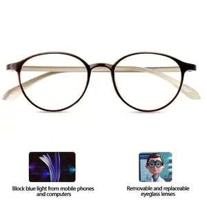 FYTOO Brown & Beige Blue Light Glasses for Women | Lightweight TR90 Oval Frame | Office & Screen Use. FT38027 SZMT #WomensWorkwear #BlueLightGlasses #TR90