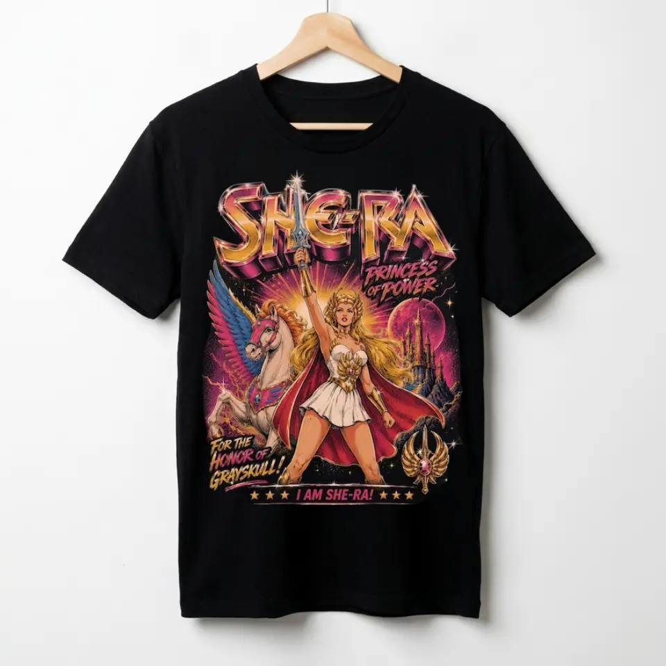 [SALE OFF 50%] She-Ra Princess of Power Tee Vintage 80s Cartoon Graphic Shirt
