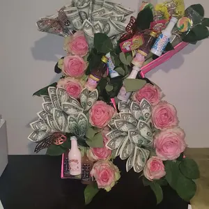 Custom Monogram Bouquet with Flowers Gift Unique