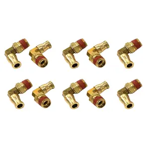 10xPush In To Easy Connect Brass Swivel Air Male Elbow Fitting 1/4 OD x 1/8 NPT