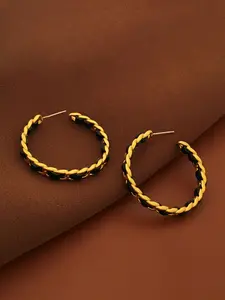 Fashion Statement Chain C-Shaped Hoop Earrings – Copper Plated with Real Gold, S925 Silver Studs, Creative Design Women's Stud Earrings, Suitable for Girls and Women, Hypoallergenic Jewelry