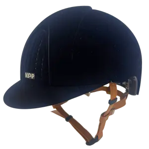 KEP Smart Nova Velvet Black with Beige Chinstrap Helmet