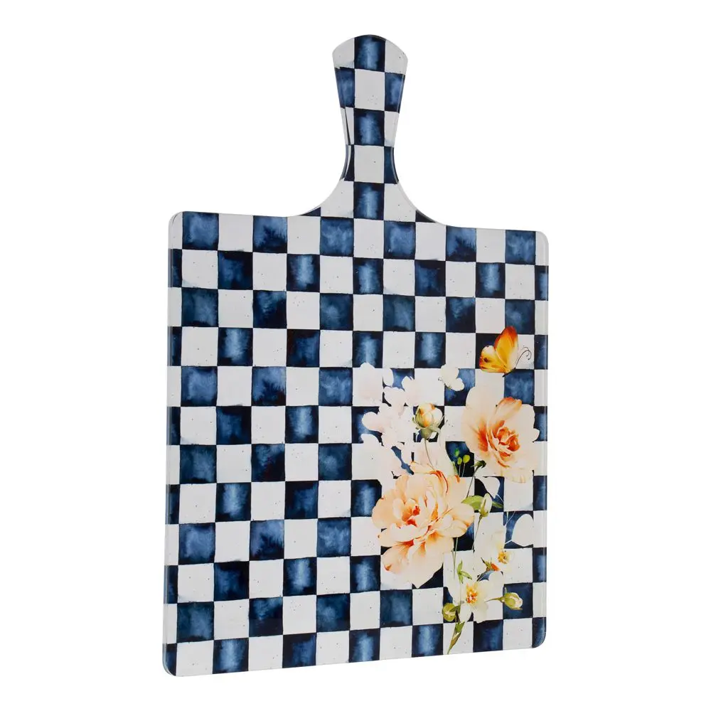 Kitchen Chopping Board, Chic Checkered Lucite Board with Handle