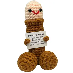 Handmade Knitted Doll Weaving Collection Dolls, Cute Positive Emotions Mini Fun Funny Gifts, Boys and Girls Birthday Party Christmas Valentine's Day Mother's Day Gratitude Teacher's Day Easter Graduation New Year's Day Doll Decoration Gift Ornament